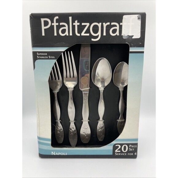Pfaltzgraff  Superior Stainless Steel  Napoli 20 Pc Flatware Service for 4 New - Picture 1 of 6